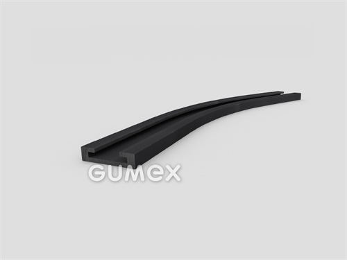 "C" Gummiprofil, 16,5x4/1,5/12mm, 2-Ströme, 60°ShA, EPDM, -40°C/+100°C, schwarz, 